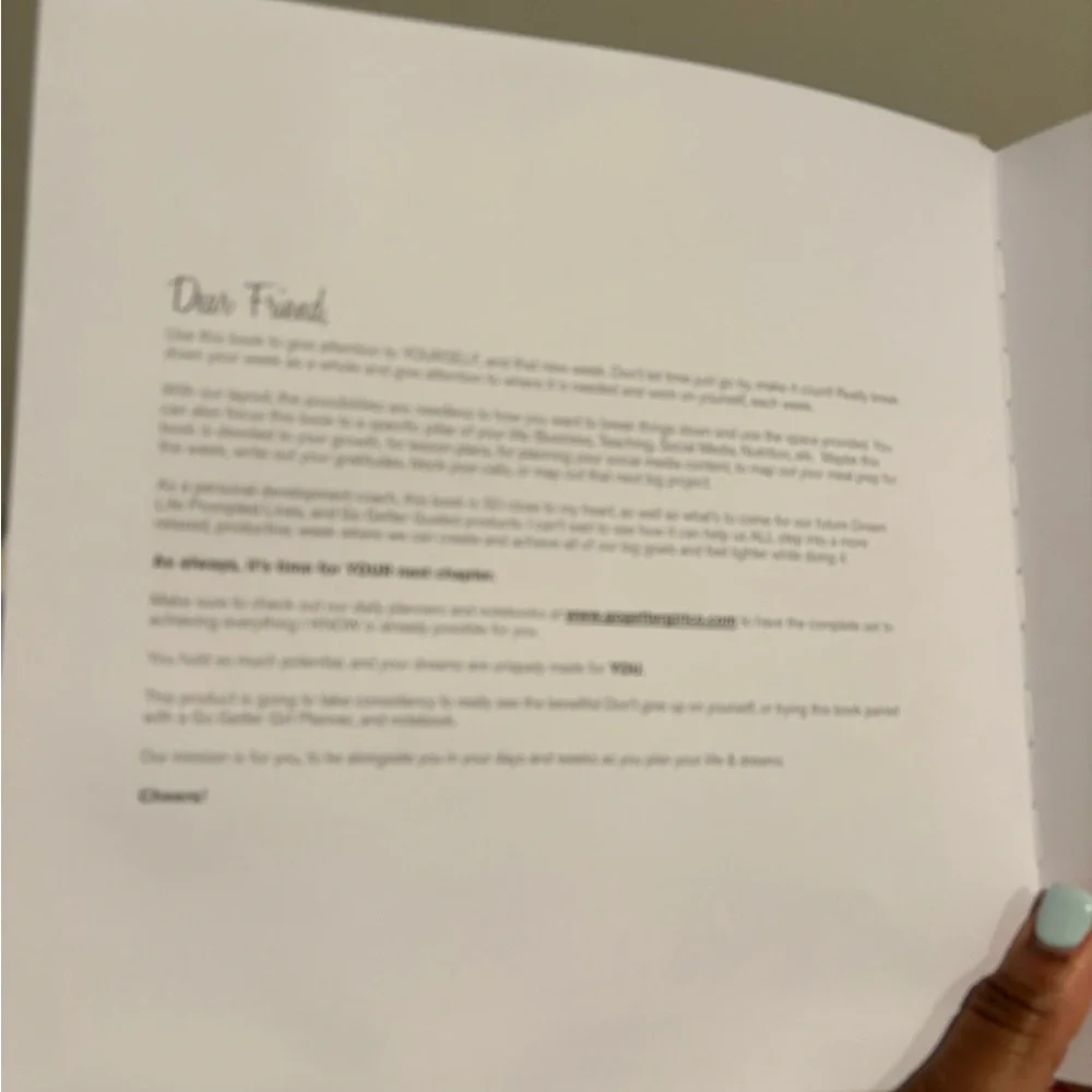 Go Getter Guide - Cream Planner